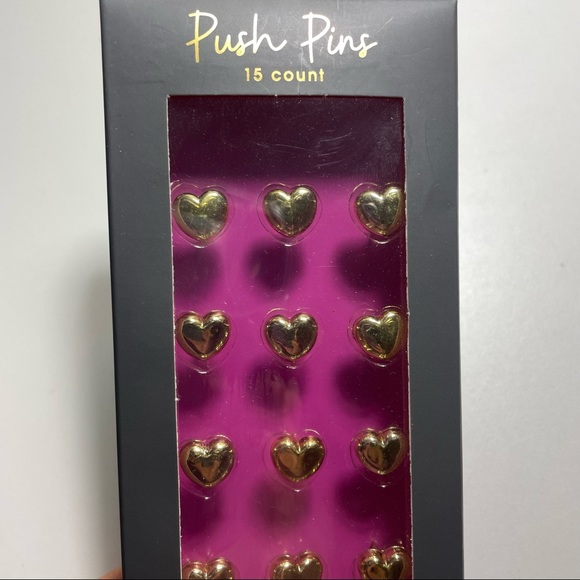 NWT 8 binder clips and 15 heart shape push pins - Picture 6 of 6